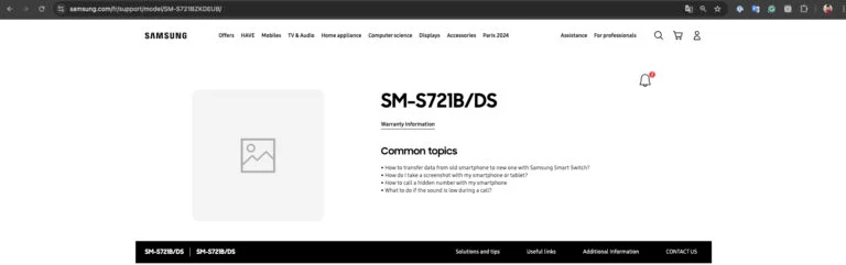 Samsung-Galaxy-S24-FE-support page